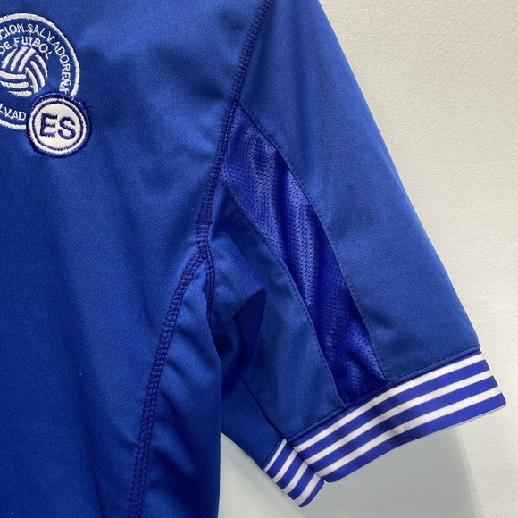 El Salvador Mitre Soccer Futbol Jersey 2015 S/S Blue Azul Size XL Extra Large - Picture 6 of 8